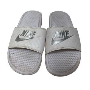 Nike White Slide On Athletic Sandals